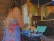 Hot lil thang in the kitchen