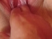 My lover enjoyed me, fingered and whipped my pussy and ass into foam 11/16