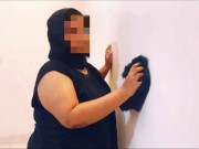 Sexy Big Butt & Big Tits Saudi Beautiful Maid Cleaning Boss's Room & Make Him Horny For Fucking Her 9/16