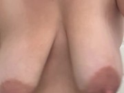 Playing With My Heavy Swinging MILF Tits- SavTheSocksyNurse on OF 13/16