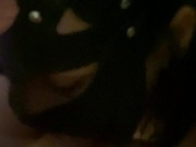 I get horny watching my boyfriend play porn game and suck his dick until he cums in my little throat 7/16