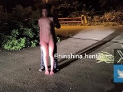 ライトで照らしながら撮影♪　遠くからでも影が見えちゃう💦　【野外露出】　　　続きはファンサイトへ！ 4/16