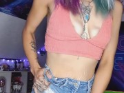 Vibrator Orgasms Over The Skinny Jeans 2/16