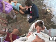 VIP4K. Bride was fucked hard and got anal creampie while guests were watching 7/16