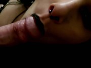 Goth MILF slut gives boyfriend sloppy bj 12/16