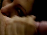 Goth MILF slut gives boyfriend sloppy bj 15/16