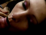 Goth MILF slut gives boyfriend sloppy bj 4/16