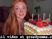 Birthday Cake Destruction - Ass and Feet - Cake Sitting Mess BBW Ass Foot Feet Fetish Worship Soles 8/16