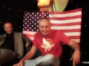 Amazing babes know how to please two guys at once 1/16