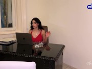 To keep his job this assistant has to suck her pussy and satisfy her.