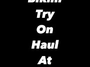 Trying on a couple of Pink Bikinis and a Bra at the La Vie en Rose 1/16