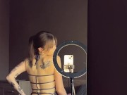 Beautiful bitch in dark lingerie shows her ass💕 5/16