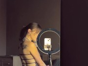 Beautiful bitch in dark lingerie shows her ass💕 8/16