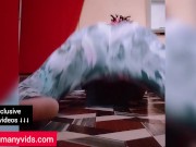 Pussy stretching exercise on the floor//dirty feet/AKIILISA 14/16