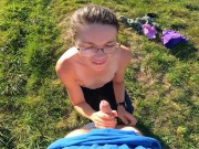 Magnifique pipe et levrette et creampie en campagne 😜😜 6/16