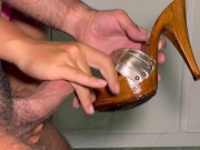 please cum on my new gold heels - HD 14/16