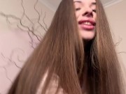 Hot brunette striptease! 13/16