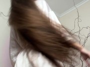 Hot brunette striptease! 3/16