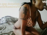 FREAK OFF 12 INCH BIG DICK BLACK BBC BLOW JOB SUCKING COCK SWALLOW CUM SPIT 6/16