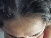 I sucked him nicely and got his hot cum on my bobs 10/16