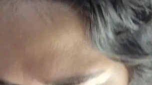 I sucked him nicely and got his hot cum on my bobs