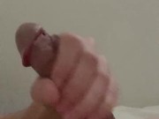 Stroking my dripping wet Dick 7/16