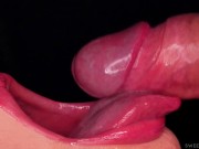 CLOSE UP: Rub your DICK on my TONGUE and CUM in MOUTH! Sensual Licking and Teasing the FRENULUM ASMR 12/16