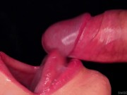 CLOSE UP: Rub your DICK on my TONGUE and CUM in MOUTH! Sensual Licking and Teasing the FRENULUM ASMR 15/16