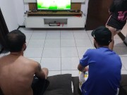 my husband lost me in the bet and I had to stay with his friend in front of him 1/16