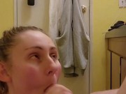 Young Milf Sucks Dick in Strangers Bathroom 7/16