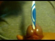 Urethral insertion with toothbrush 11/16