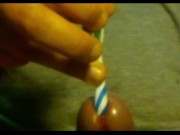 Urethral insertion with toothbrush 14/16