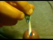 Urethral insertion with toothbrush 15/16
