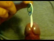 Urethral insertion with toothbrush 16/16