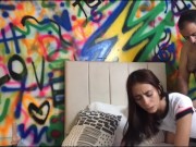 My boss fucks me doggy style and fills my pussy with milk 13/16