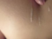 Cum over her ass
