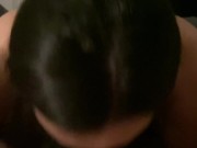 Hot roommate sucks my dick until I fill her mouth with cum 13/16