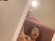 Pregnant Asian Slut Squirts on Mirror 💦 Kaia Angelx 14/16