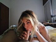 Despierto a mi hermanastro para darle una mamada  y que me folle sin parar, safe porn  -ft elnonohub 7/16