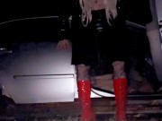 Crossdress get fuck in a car 8/16