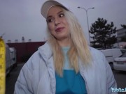 Public Agent She has big natural boobs and sucks cock behind park cars in public 2/16