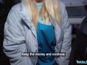 Public Agent She has big natural boobs and sucks cock behind park cars in public 5/16