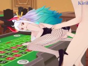 Yamato (Bunny Girl) and I have intense sex in the casino. - One Piece Hentai 15/16