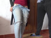 Arab Egyptian Wife With African Delivery Boy زوجة مصرية مع السباك 15/16