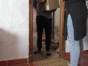 Arab Egyptian Wife With African Delivery Boy زوجة مصرية مع السباك 3/16