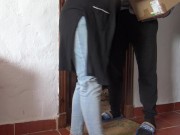 Arab Egyptian Wife With African Delivery Boy زوجة مصرية مع السباك 5/16