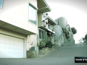 Threesome sex - two beautiful blonde sisters and a guy with a big cock in the villa 1/16