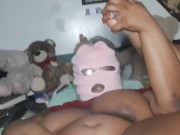 In bed playing with my pussy and cumming on my glass wand 5/16