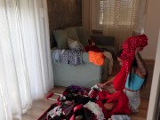 Behind the Scenes of a Sexy Lingerie Try on Haul which will turn into Fake Porn Casting with a Tight Pussy Petite Brunette 3/16