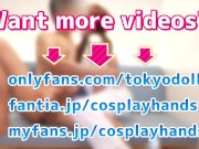 Japanese girls cosplaying as a dental hygienist gives a guy a handjob with drooling. 16/16